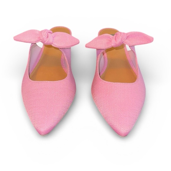 Dolce Vita DV Christian Pink Bow Mules Women’s Size 8.5 Pointed Toe Slip-On - Picture 2 of 7